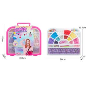 מארז 800 חלקים ליצירת צמידי גומי ואופנה