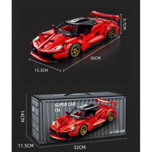 רכב ספורט אדום להרכבה 1:14 - תלת מימד